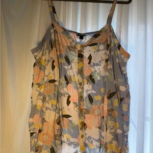 Torrid Floral Camisole - Blue and Pink